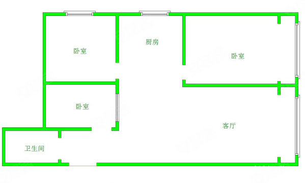 阳云佳园3室2厅1卫108㎡南北26万