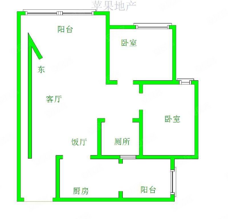 城北七中旁阳光水岸两室一厅便宜出售有钥匙随时看房满五税费少