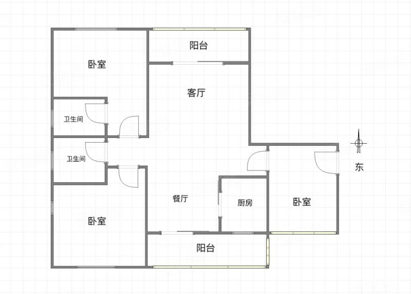 清能小南海花园3室2厅2卫105.32㎡东67万