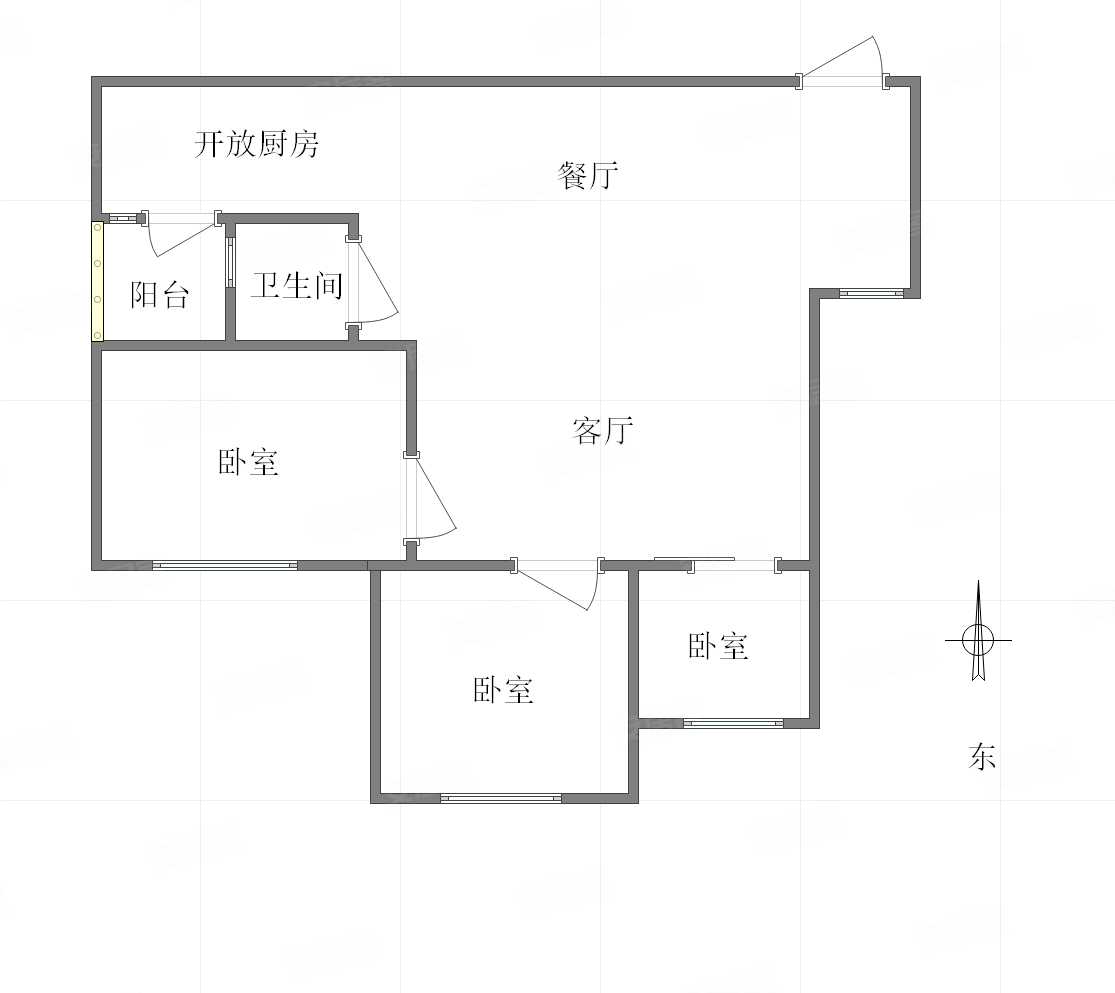 康德国会山3室1厅1卫82.87㎡西88万