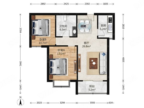【多图】八家嘉园,学院路租房,学院路八家嘉园2室1厅六道口 旁 八家