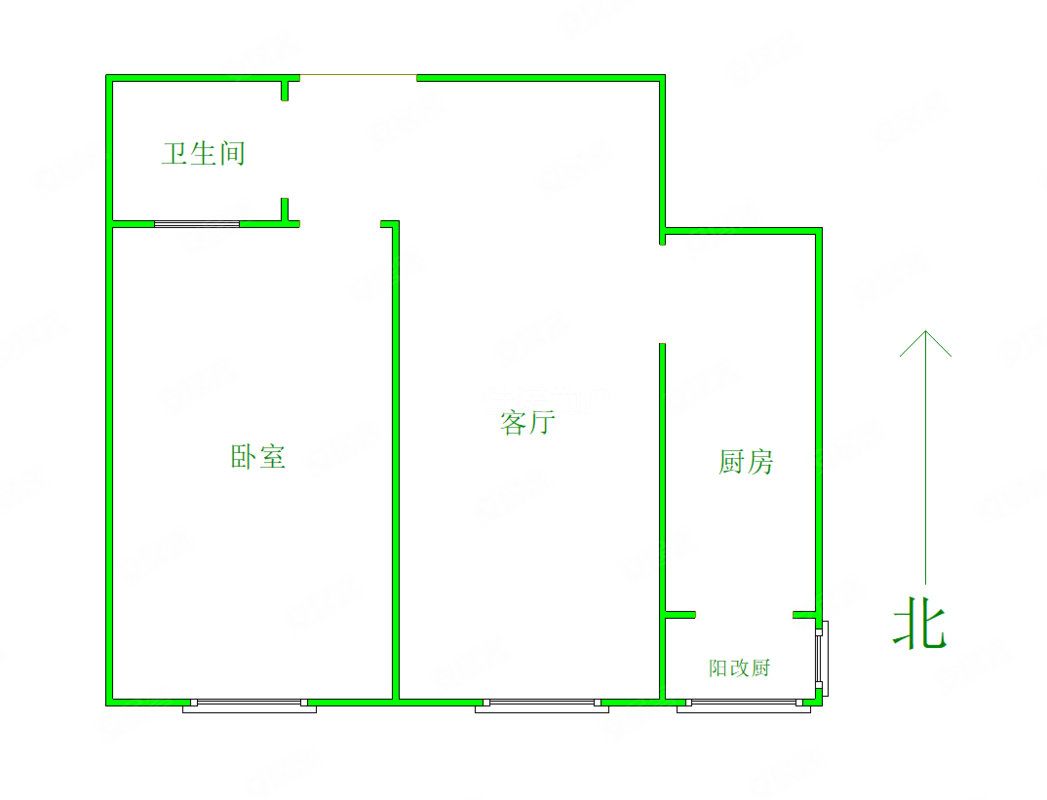 万荣公寓1室1厅1卫90㎡东450万