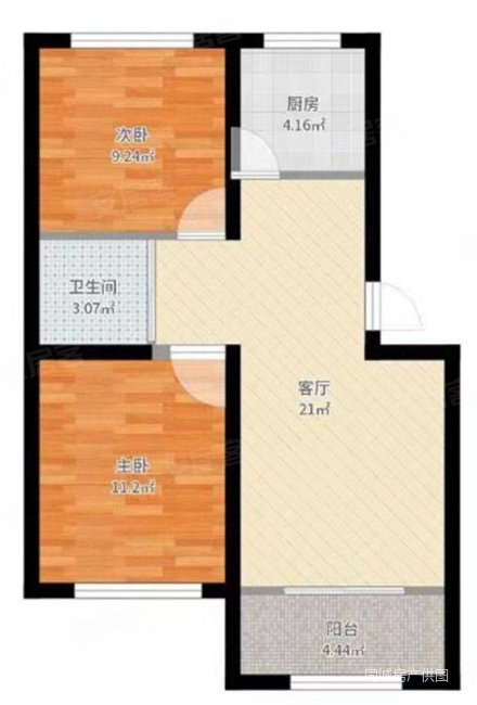 中山家园2室1厅1卫88㎡南北38.8万