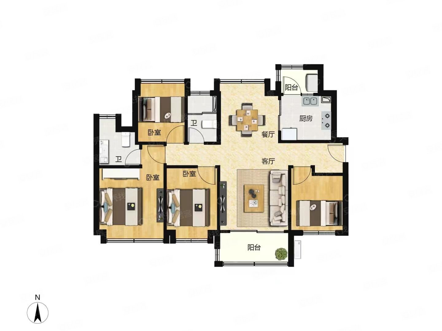 急售新净精装送车位时代云图业主急套现南北对流四房