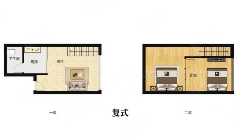 巨鹰国际1室1厅1卫63㎡西45.8万