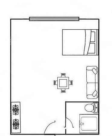 包头昆都仑包百都市豪庭(商住楼)都市豪庭公寓 精装修   一室一厅 家具家电齐全 拎包入住出租房源真实图片