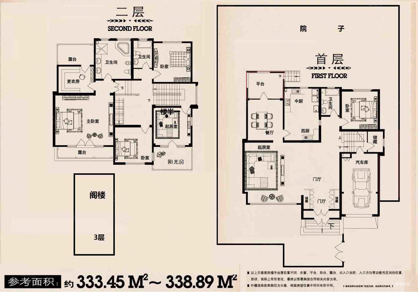 红磡领世郡普霖花园ACD区5室2厅3卫333.5㎡南北950万