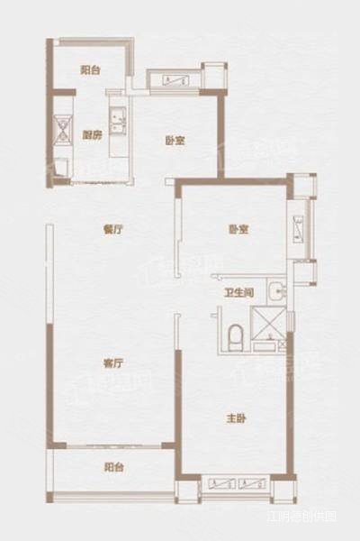 塔南花园3室2厅2卫129㎡南北160万