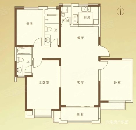 智圣温泉城3室2厅2卫150㎡南北87.8万