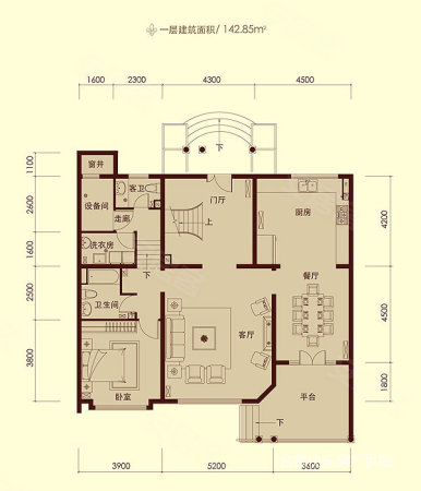 润泽庄园5室3厅5卫259.57㎡南北3098万