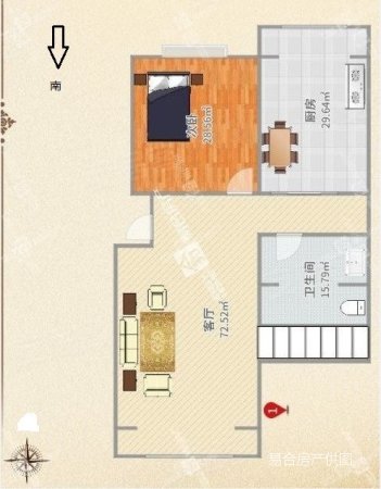 福地家园3室2厅3卫146.52㎡南北550万