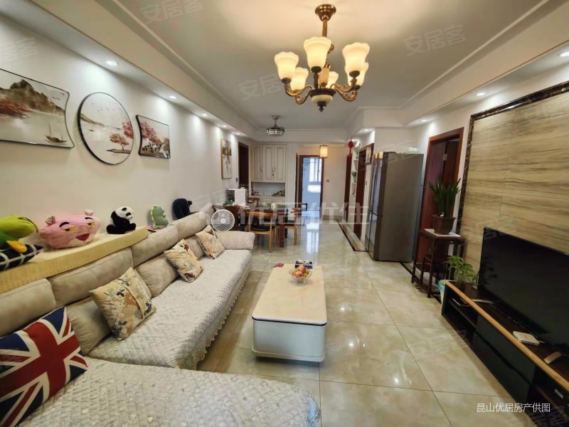 昆山颐景园精装3室2厅2卫送入户花园送车位看房随时