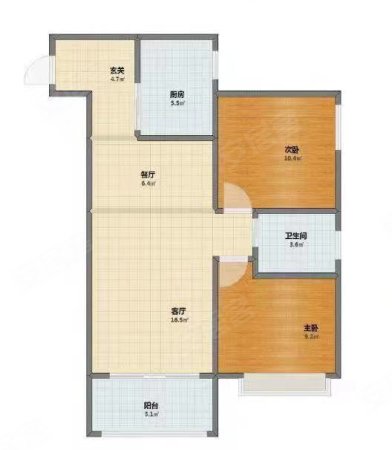 十中家属院2室1厅1卫61.63㎡南北19.8万