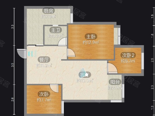 重庆渝北木耳中国摩金棕公馆中国摩三期精装洋房出租出租房源真实图片