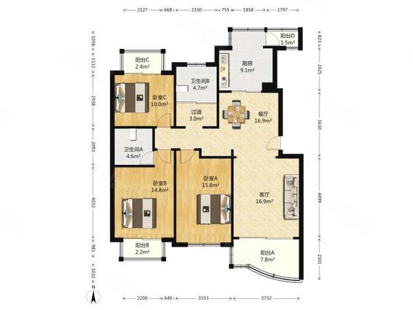 苏州工业园东环东港新村六组团单间急租东港新村精装主次卧带阳台近东
