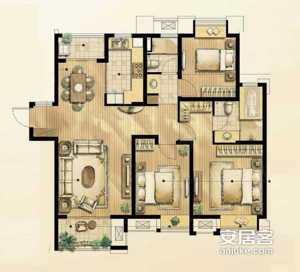 华侨城苏河湾行政公馆(一期)户型图,宁波华侨城苏河湾行政公馆(一期)