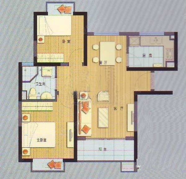 东莞小区 花桥小区 花桥新城小区 棕榈湾 棕榈湾户型图 4室2厅2卫