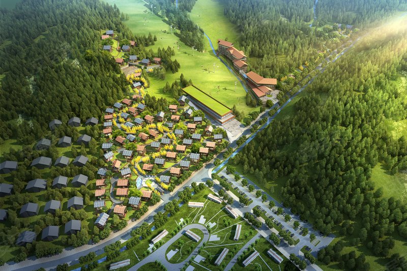 海坨山谷效果图