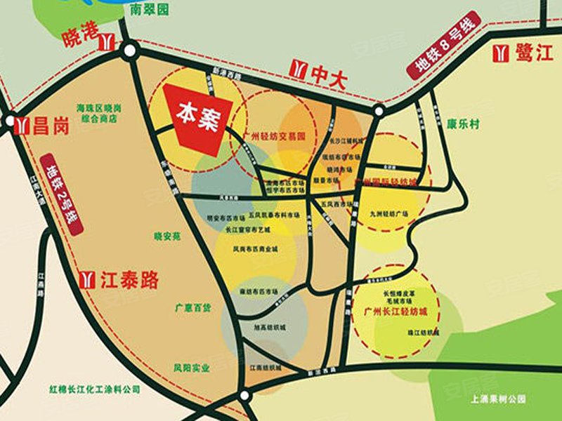 广州日之泉锦都国际轻纺城-交通图(2) - 广州安居客