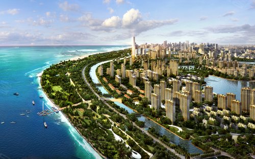 绿地海湾:双景现房公寓