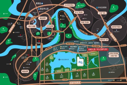 居高新湖畔,将渔子溪美景一览无余