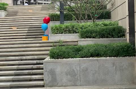 小区南大门,步梯,扶梯方便上下出行