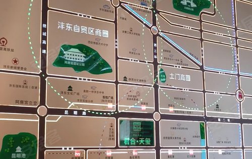 君合天玺 售楼部区位图