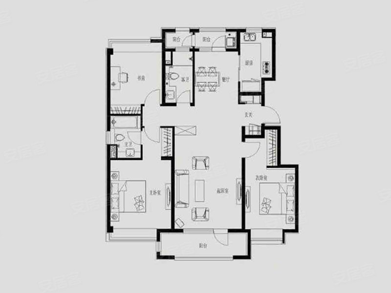 万科朗润园125平样板间赏析 –大连 图解楼盘 – 58安居客