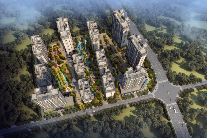 美景和府——围合式景观布局设计-红河安居客