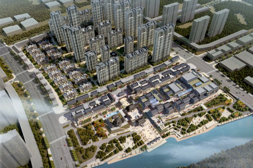 昌兴壹城仿古明清建筑风格城市客厅级滨水综合体