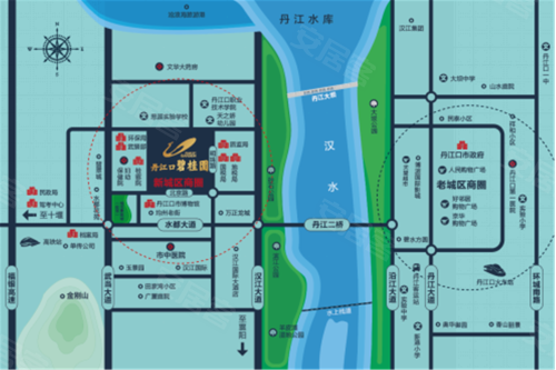 交通便利,方便去往丹江城区各个部位与规划的丹江