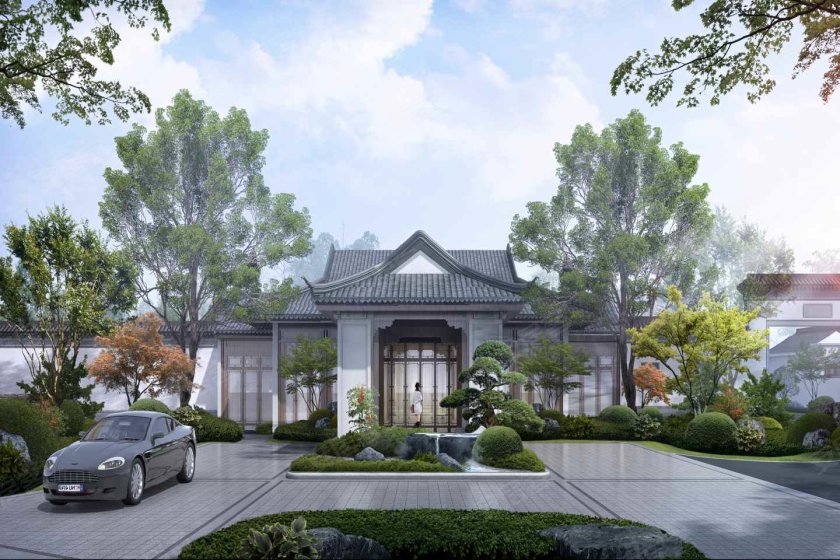 绿城迭新作品 单层中式合院---绿城·春风里-宜春安居客