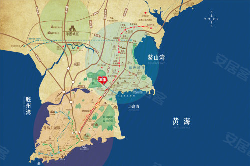 青岛印象61川毗邻地铁m11鳌山卫站,步行距离仅800米,可与m2,m4