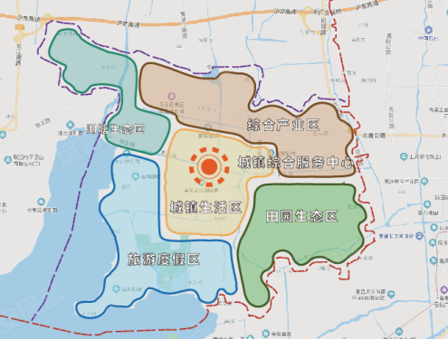 (昆山淀山湖镇规划丨示意图)