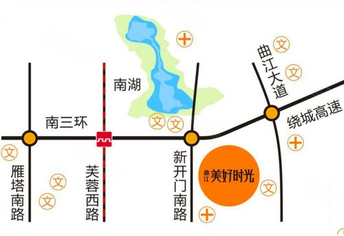 曲江新区 曲江美好时光  交通配套:曲江美好时光所在的曲江二期板块