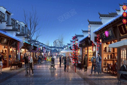 红木溪园一座36万平方米的中式文旅风情街区