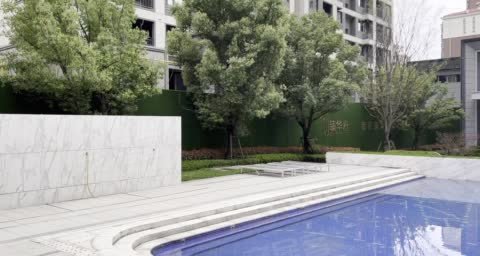 地建嘉信·臻华府动态:小区中央园林景观带,儿童戏水池-汉中安居客