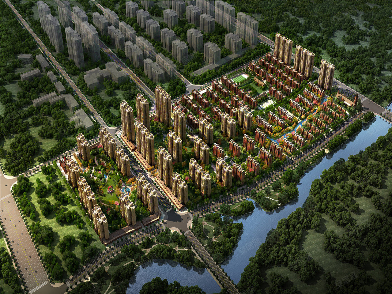 恒基水榭华城,郑州恒基水榭华城房价,楼盘户型,周边配套,交通地图,郑