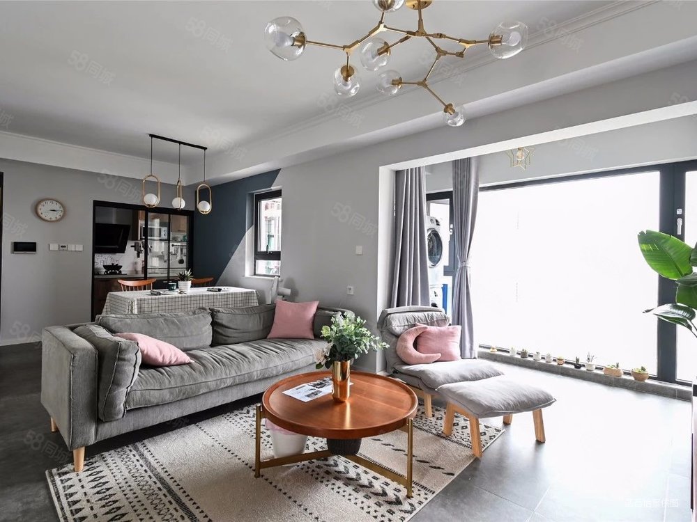 96㎡北欧风格,大横厅采光极佳!