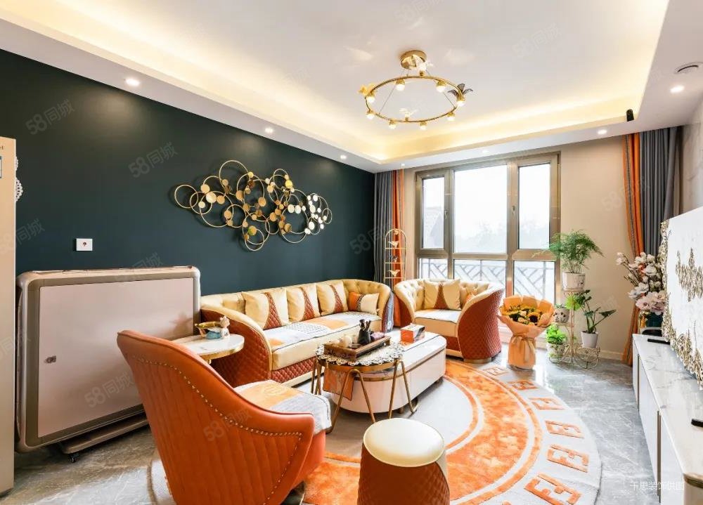 130㎡爱马仕橙墨绿感扑面而来