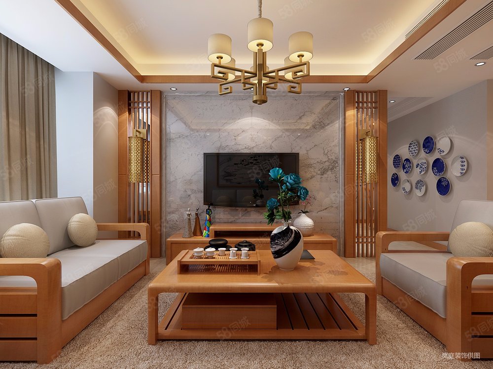 106㎡东湖金茂府中式风