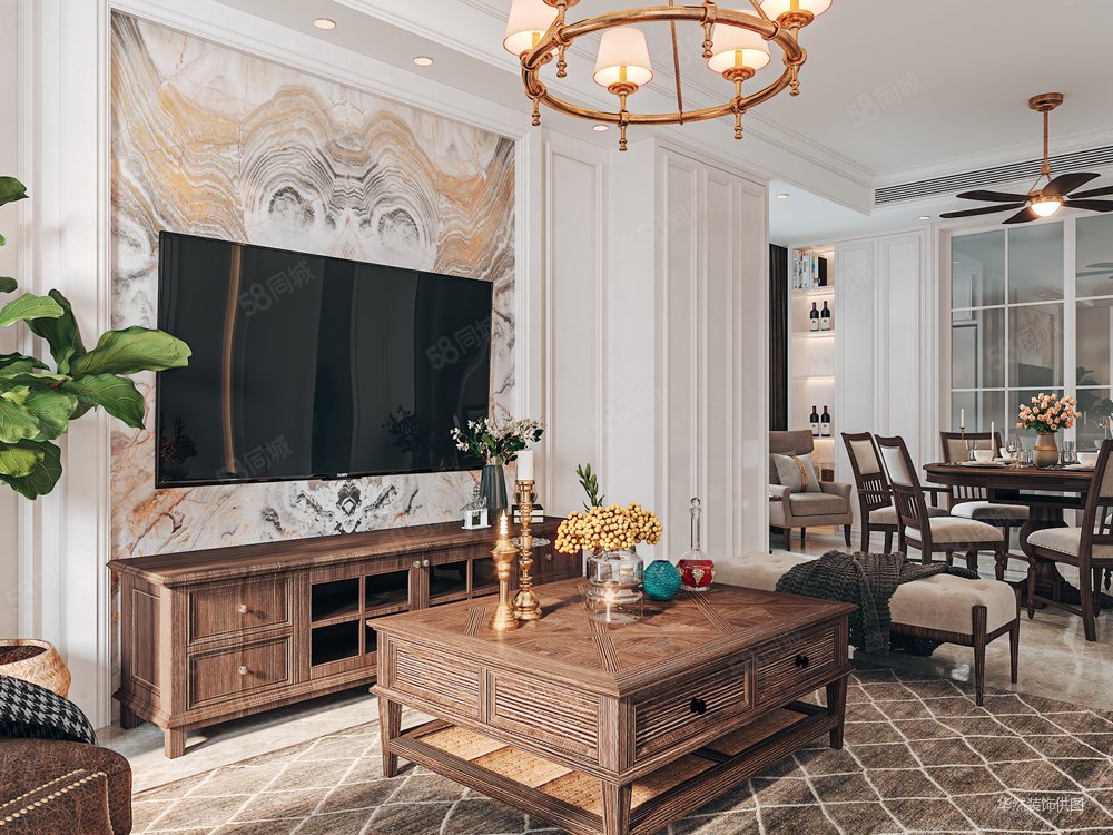 琥珀东华府130平美式案例赏析