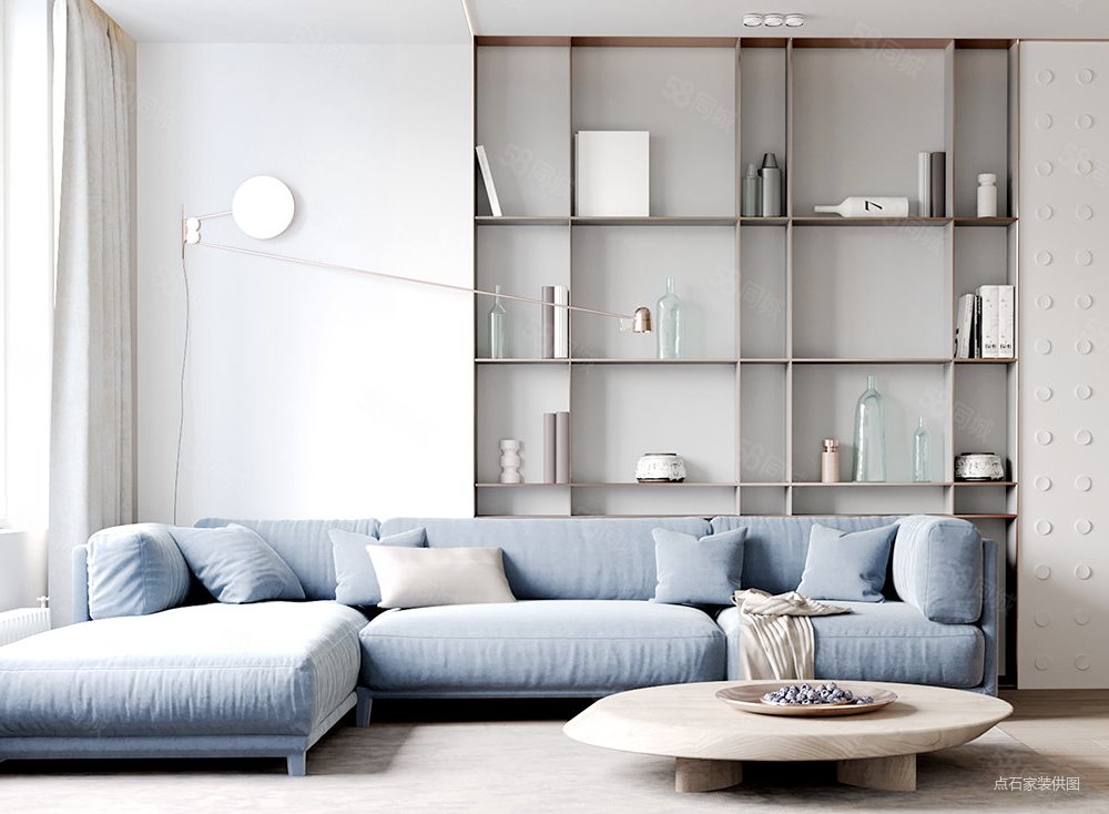 120平三居室北欧风案例-加入森系设计