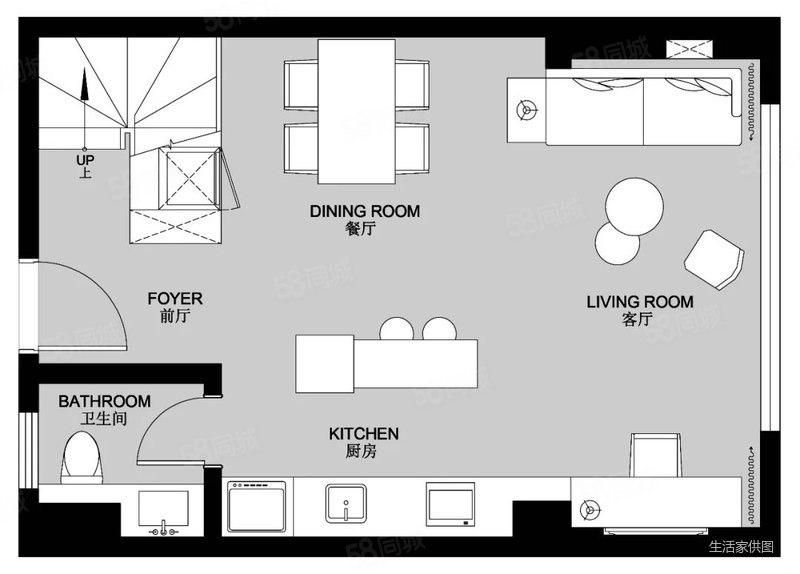 60平loft,丰满而温暖的烟火气