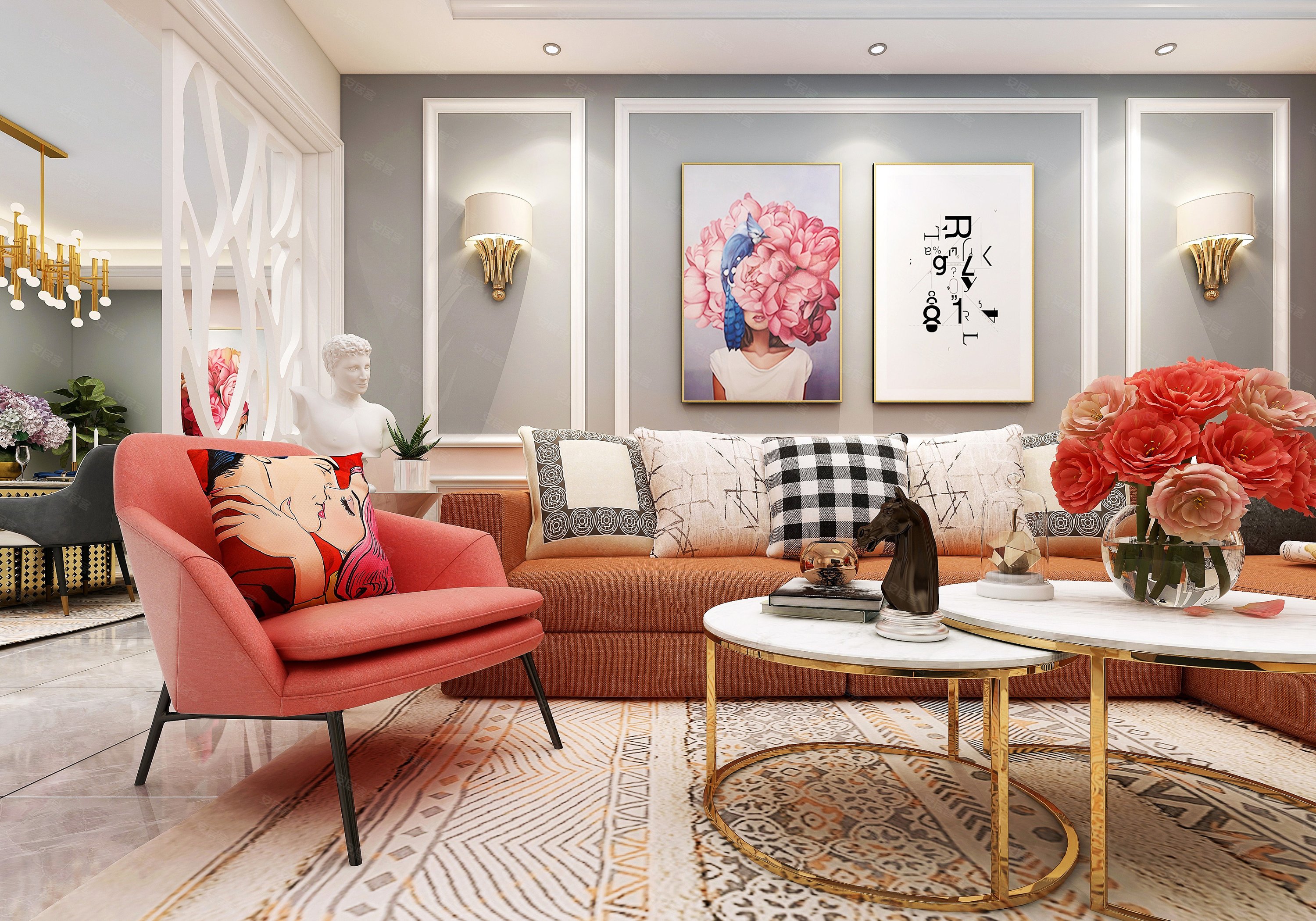 115㎡现代风格,精致软装搭配超赞-安居客装修案例